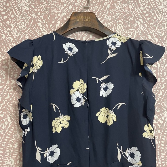 ANN TAYLOR Maxi Navy Jumpsuit - Picture 4 of 4